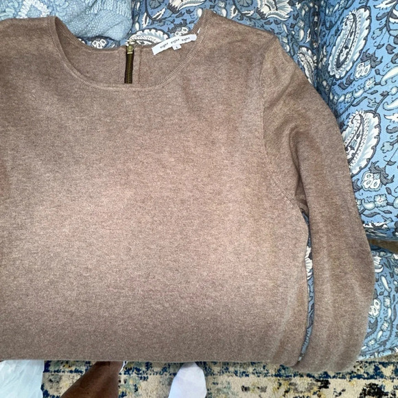 EIGHT EIGHT EIGHT Knit Dress With Faux Leather Pockets Size L - Picture 4 of 9
